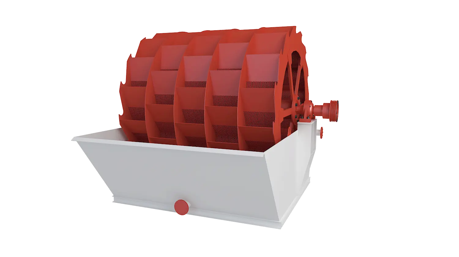 轮斗式洗砂机360度旋转图