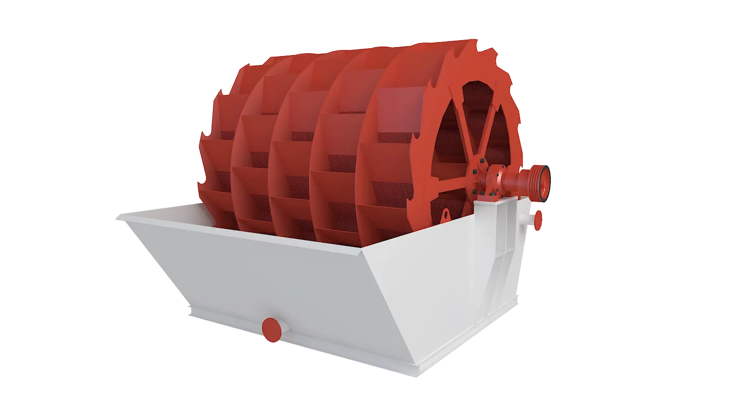 轮斗式洗砂机360度旋转图