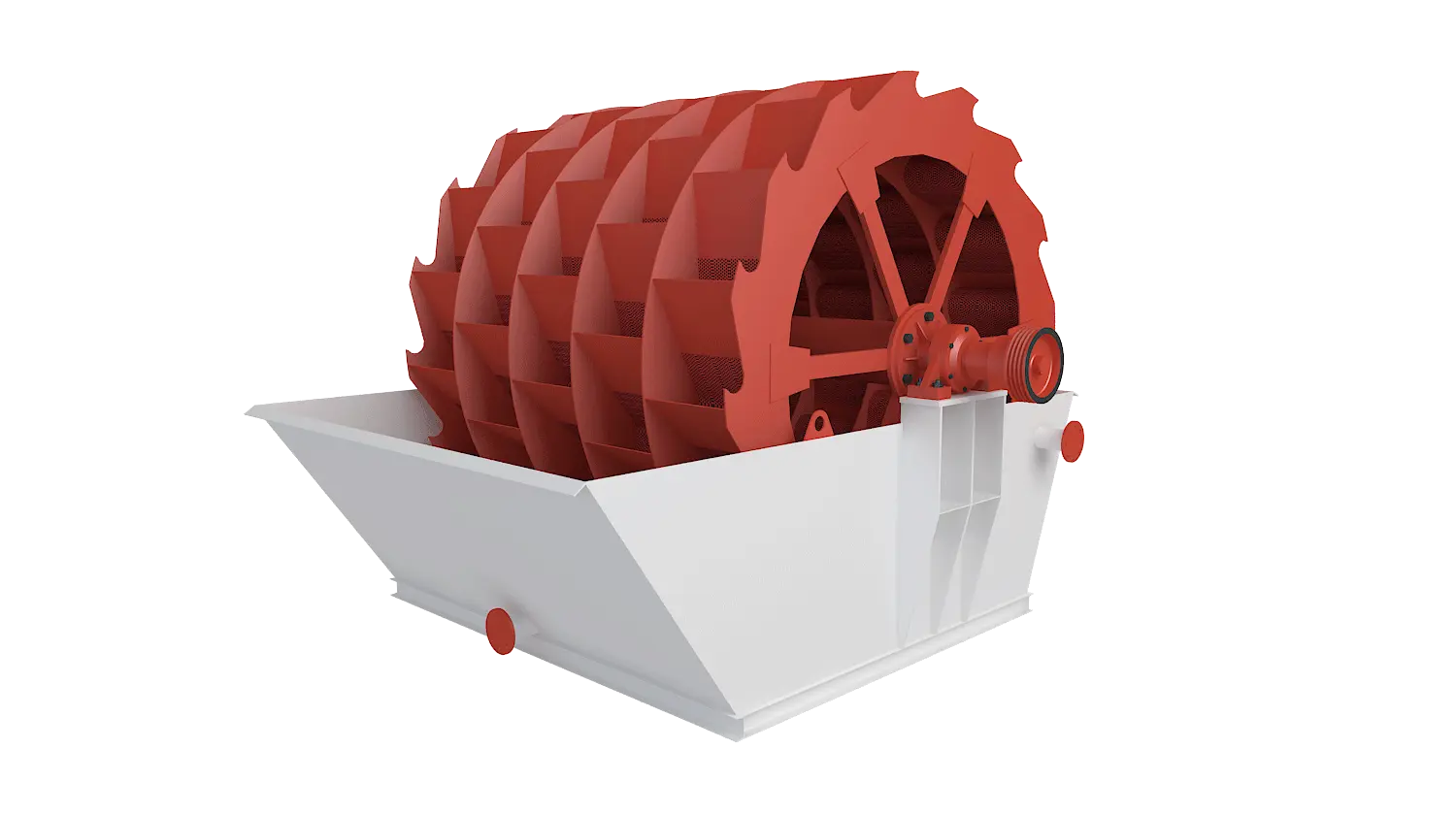 轮斗式洗砂机360度旋转图