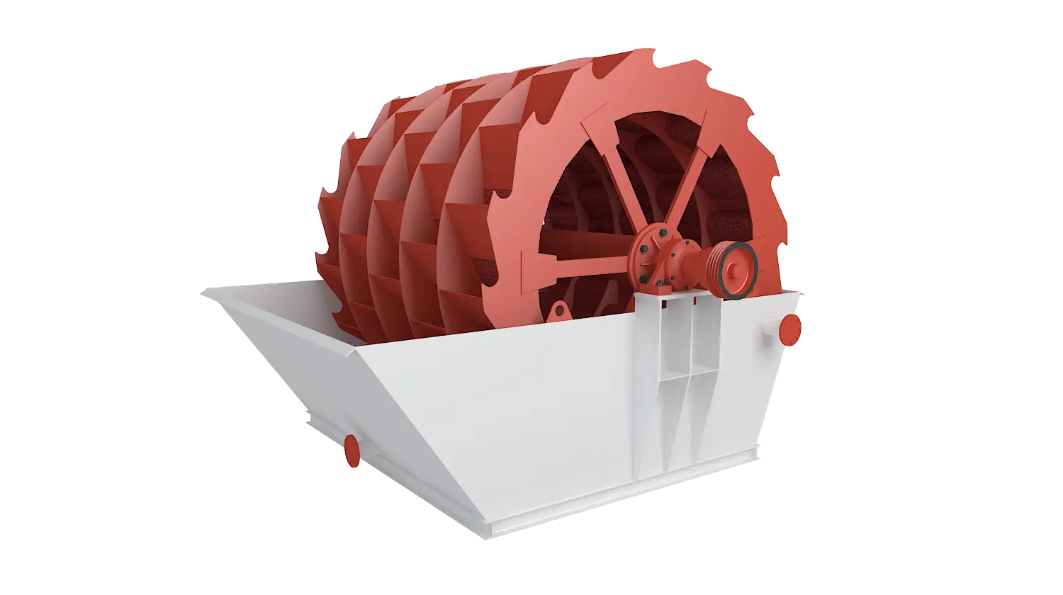 轮斗式洗砂机360度旋转图