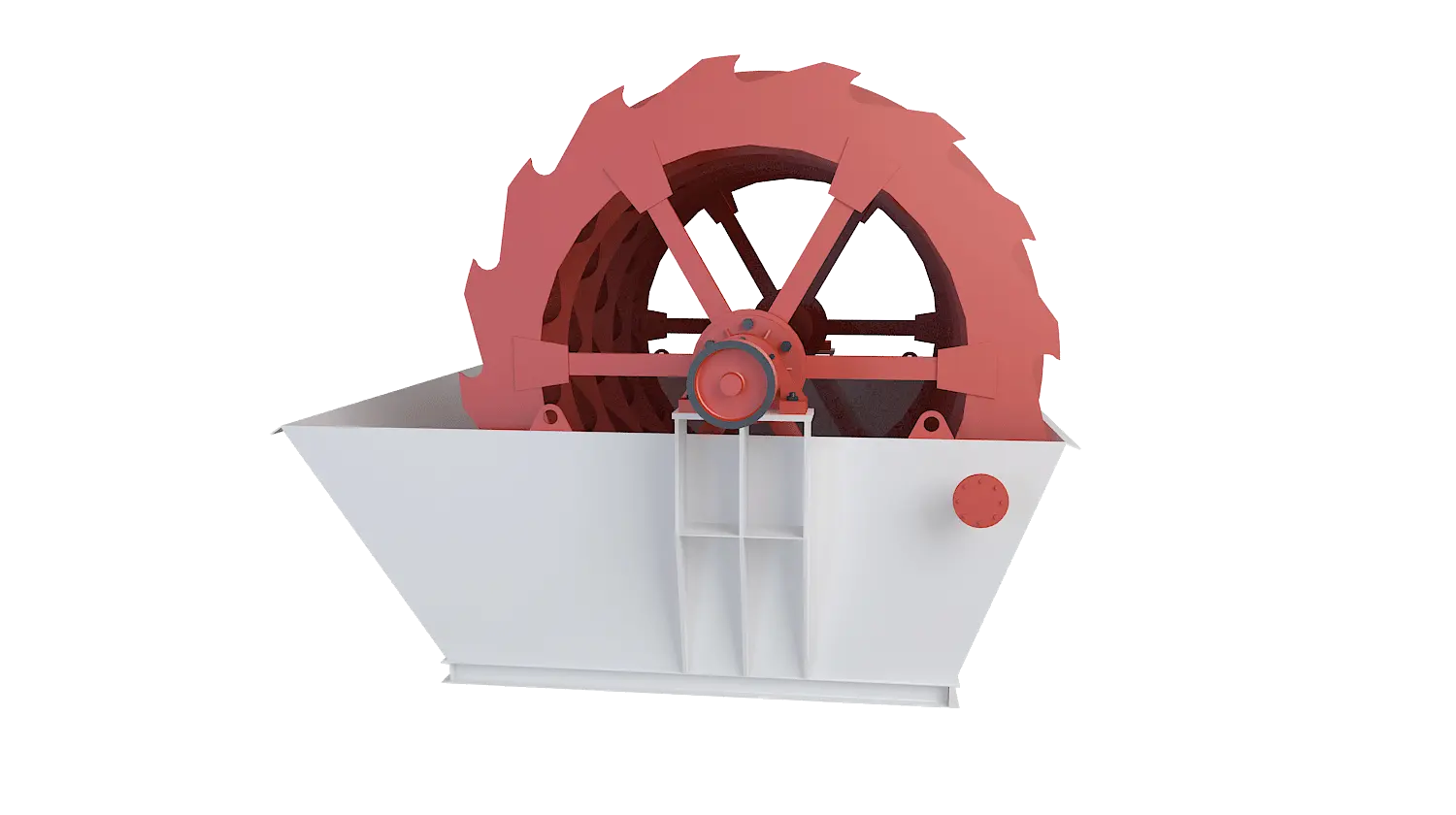 轮斗式洗砂机360度旋转图