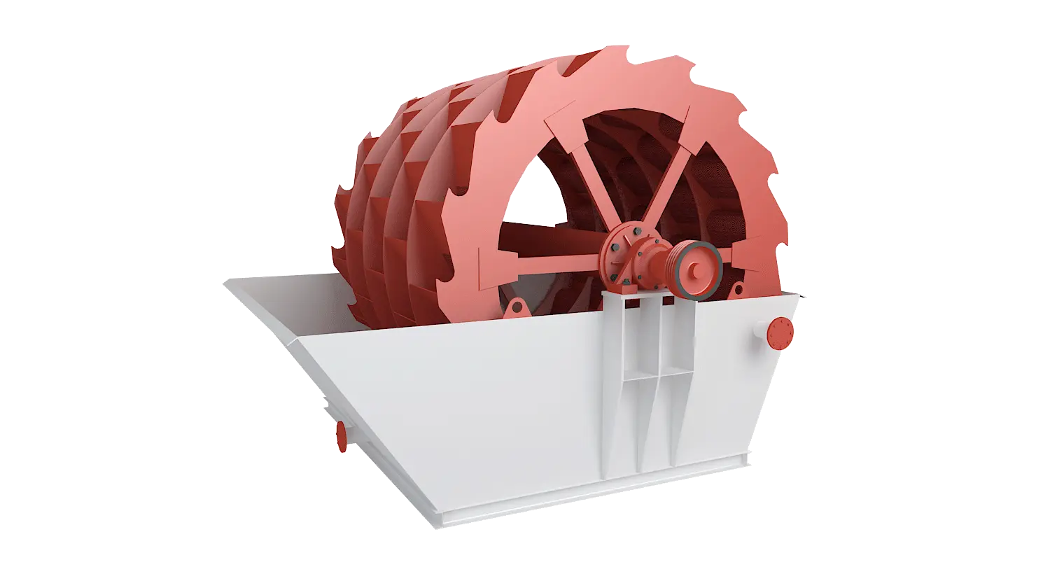 轮斗式洗砂机360度旋转图