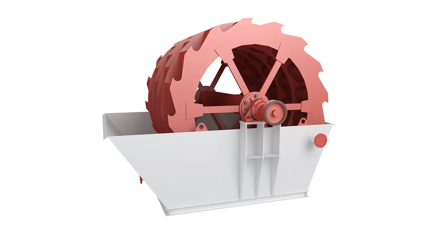 轮斗式洗砂机360度旋转图