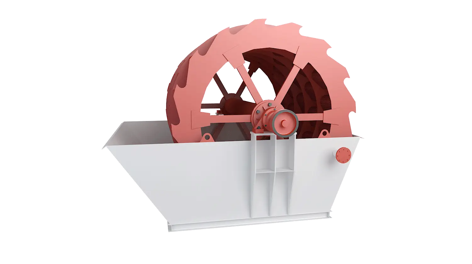 轮斗式洗砂机360度旋转图