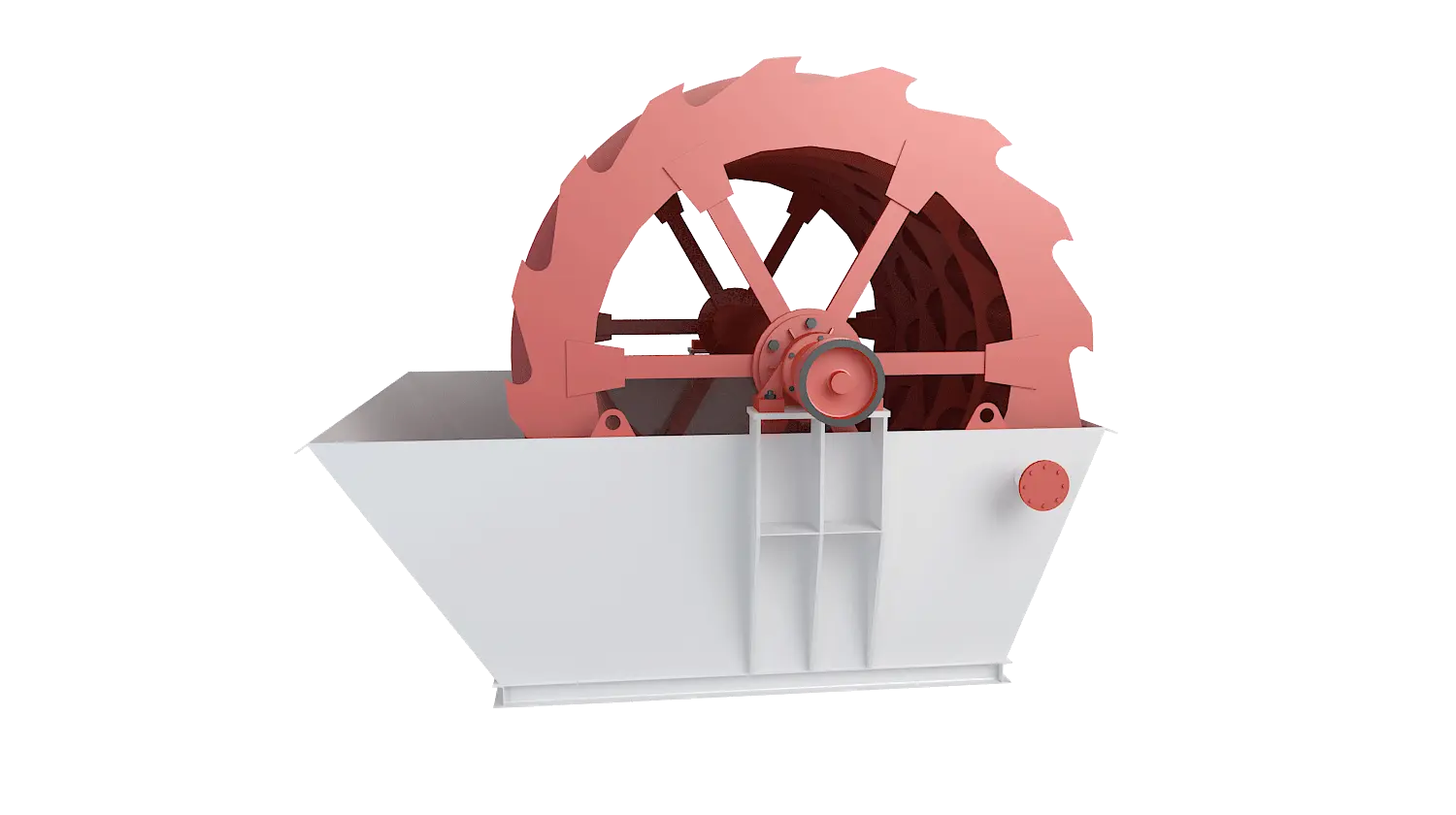 轮斗式洗砂机360度旋转图