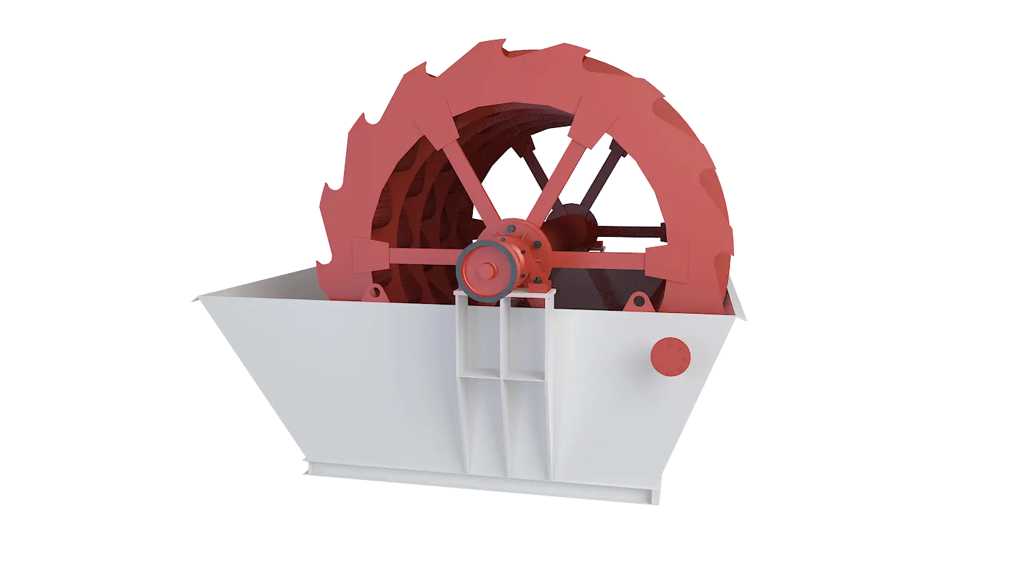 轮斗式洗砂机360度旋转图