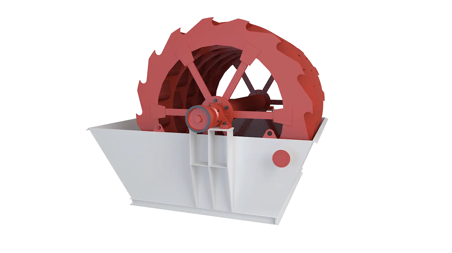 轮斗式洗砂机360度旋转图