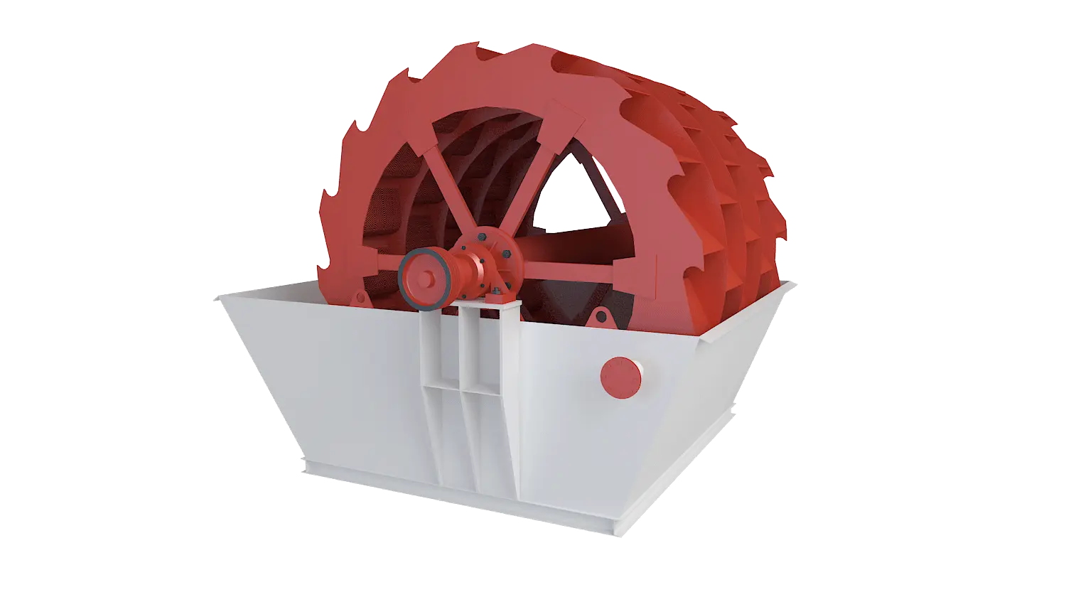轮斗式洗砂机360度旋转图