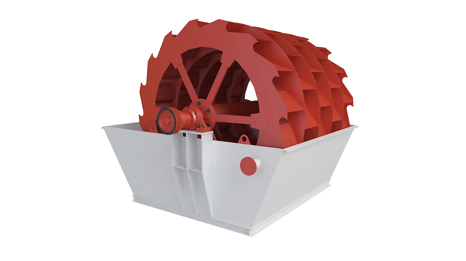 轮斗式洗砂机360度旋转图