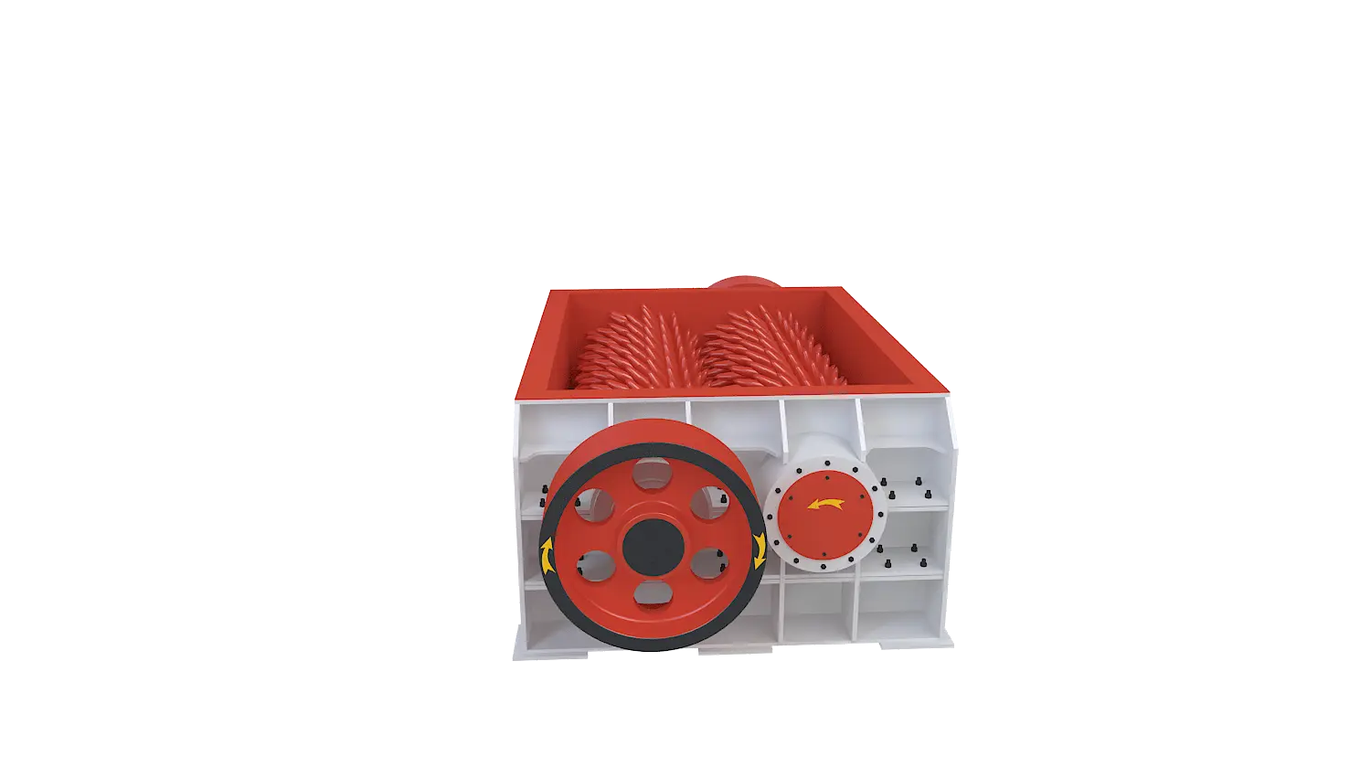 双齿辊破碎机360度旋转图