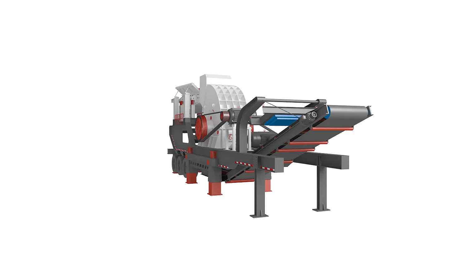 KLZ-T系列轮胎式移动破碎站360度旋转图