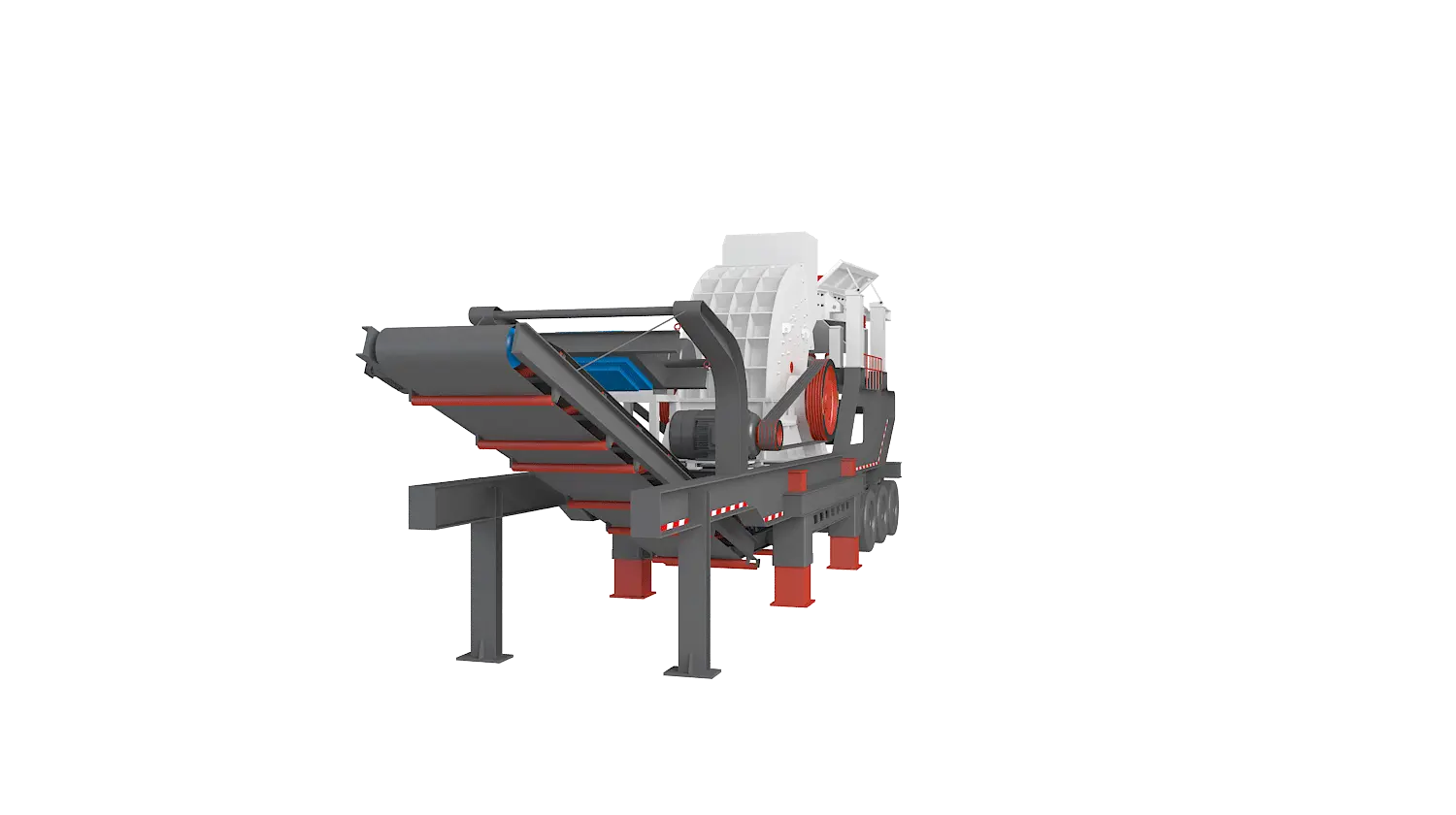 KLZ-T系列轮胎式移动破碎站360度旋转图