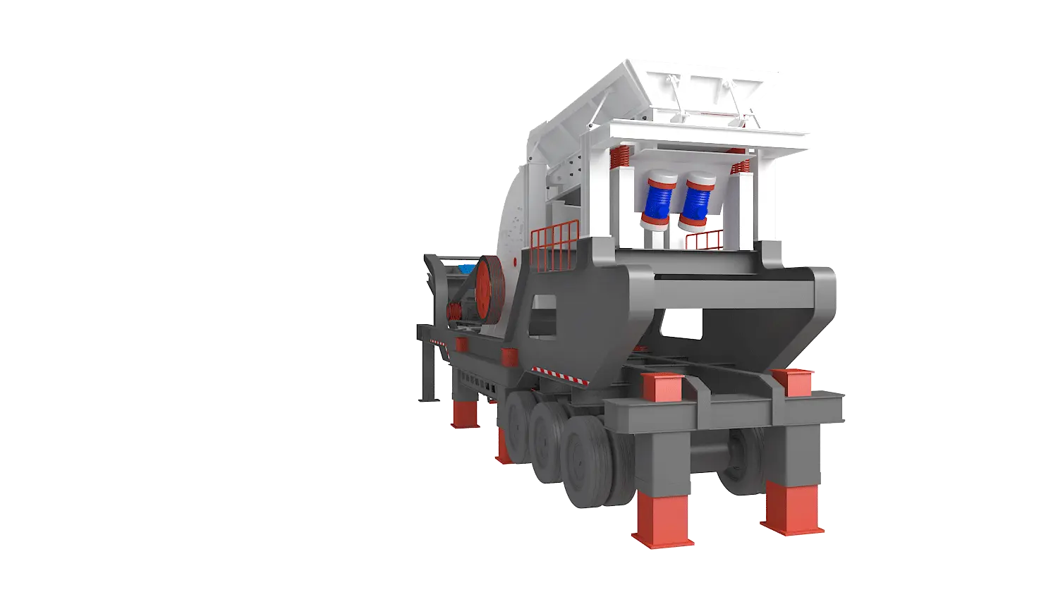 KLZ-T系列轮胎式移动破碎站360度旋转图