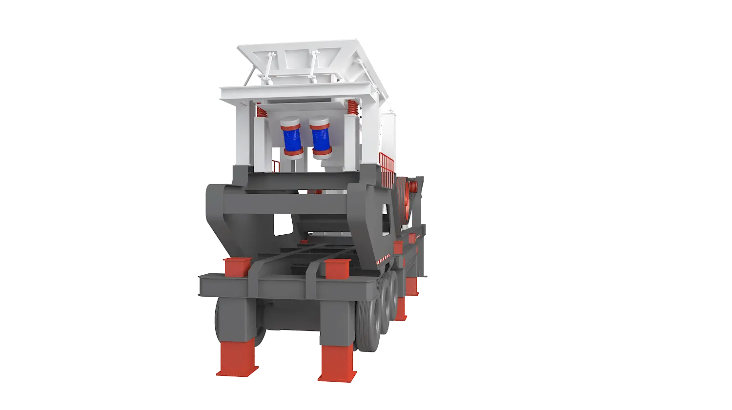 KLZ-T系列轮胎式移动破碎站360度旋转图