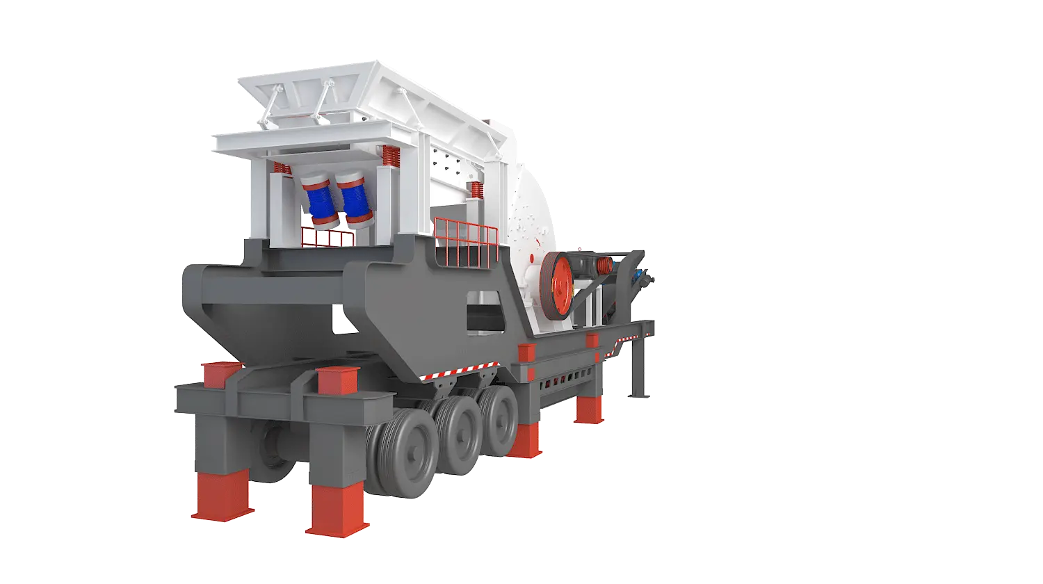 KLZ-T系列轮胎式移动破碎站360度旋转图