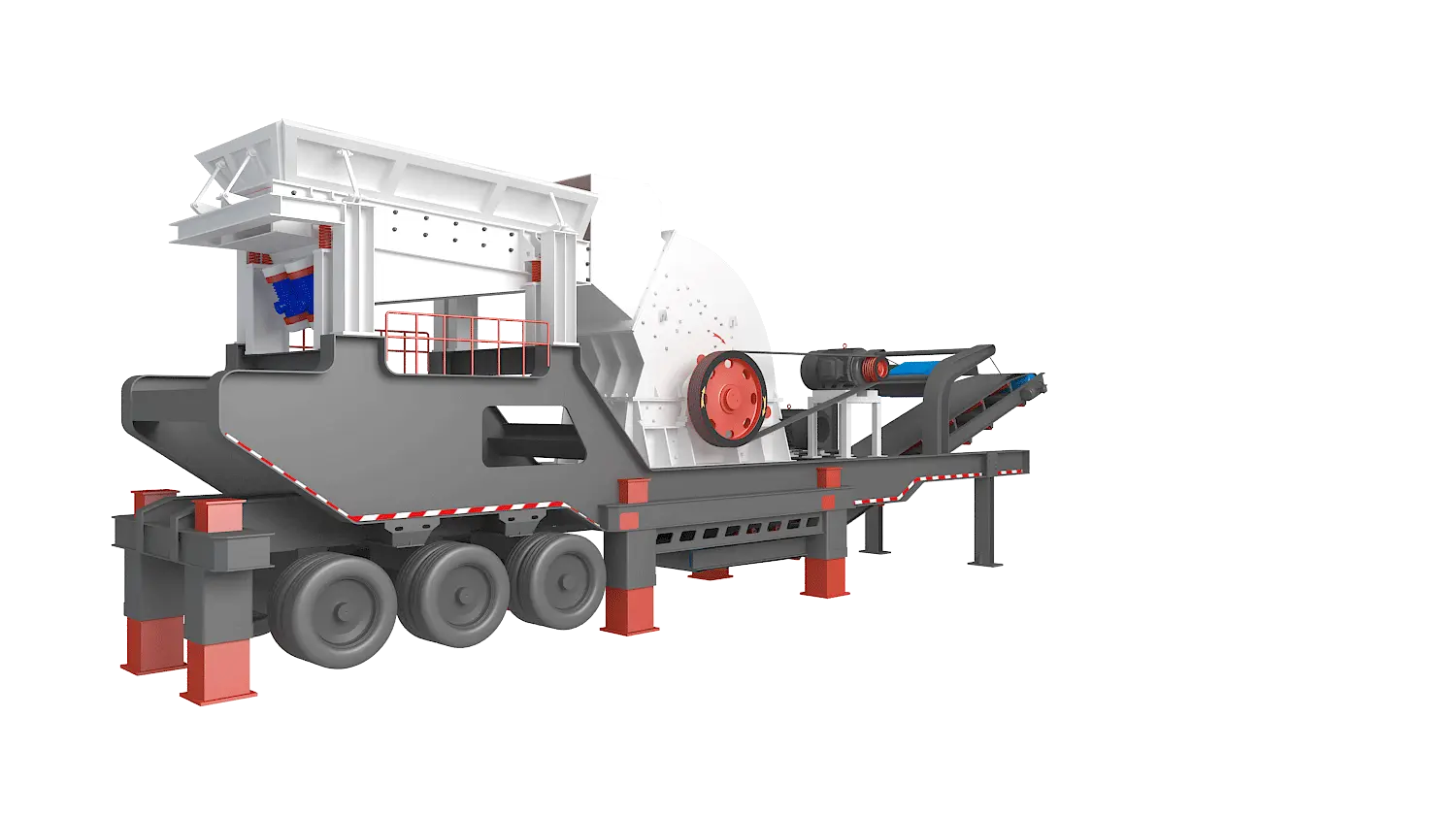 KLZ-T系列轮胎式移动破碎站360度旋转图