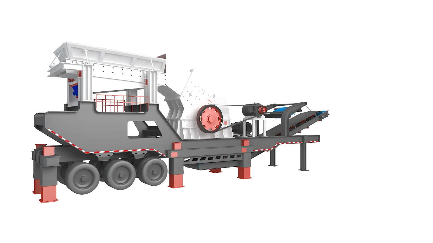 KLZ-T系列轮胎式移动破碎站360度旋转图