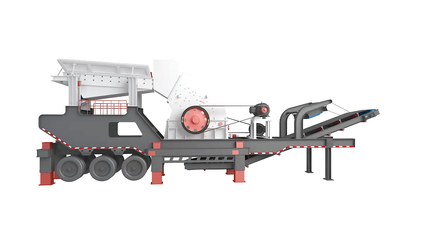 KLZ-T系列轮胎式移动破碎站360度旋转图