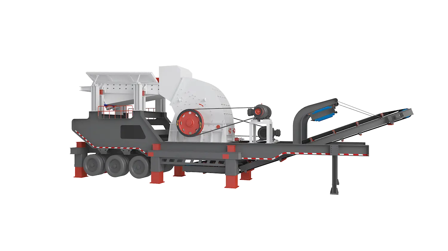 KLZ-T系列轮胎式移动破碎站360度旋转图